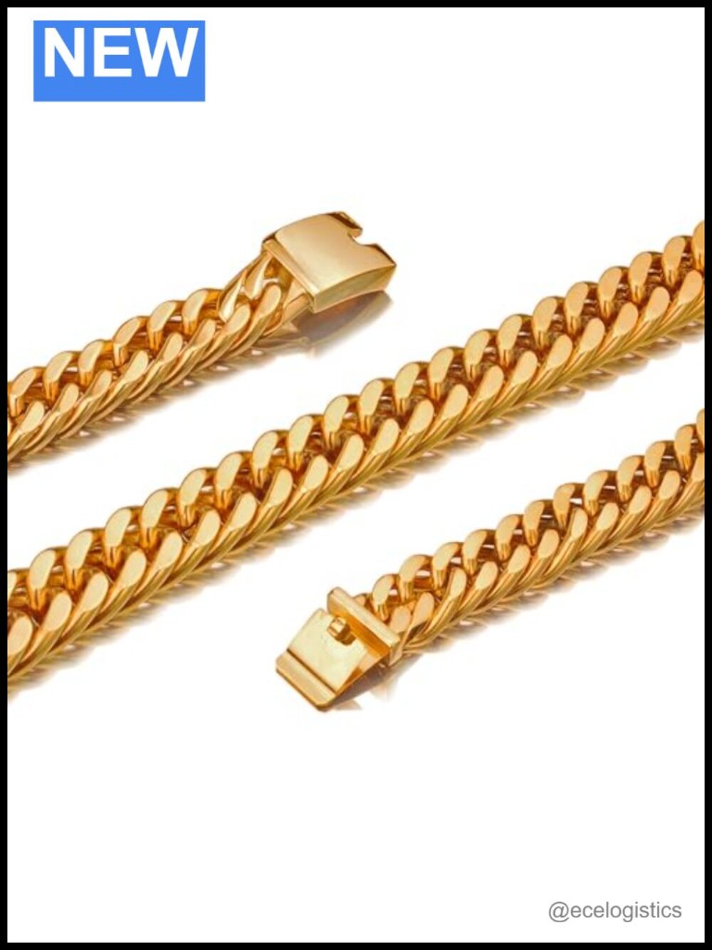 19mm Men's Stainless Steel Cuban Chain Necklace